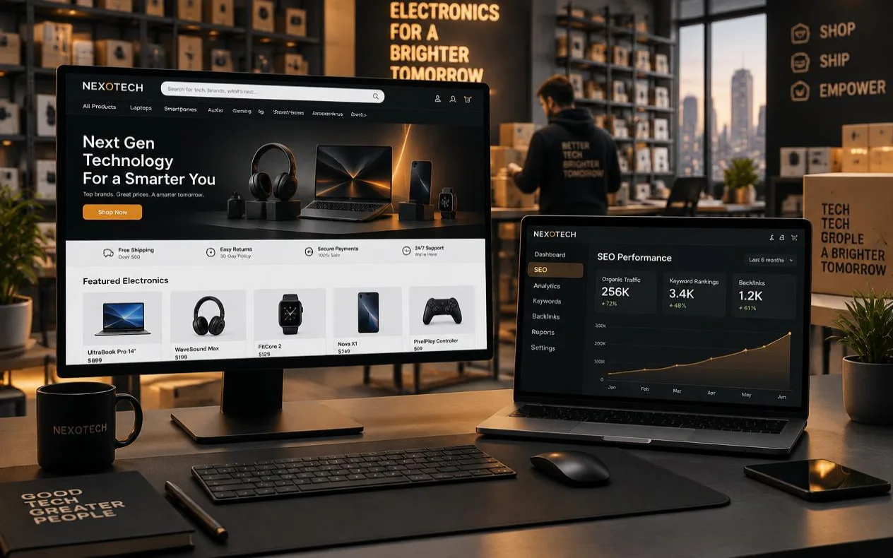 Digicom Shop SEO Çalışması – mockup görseli