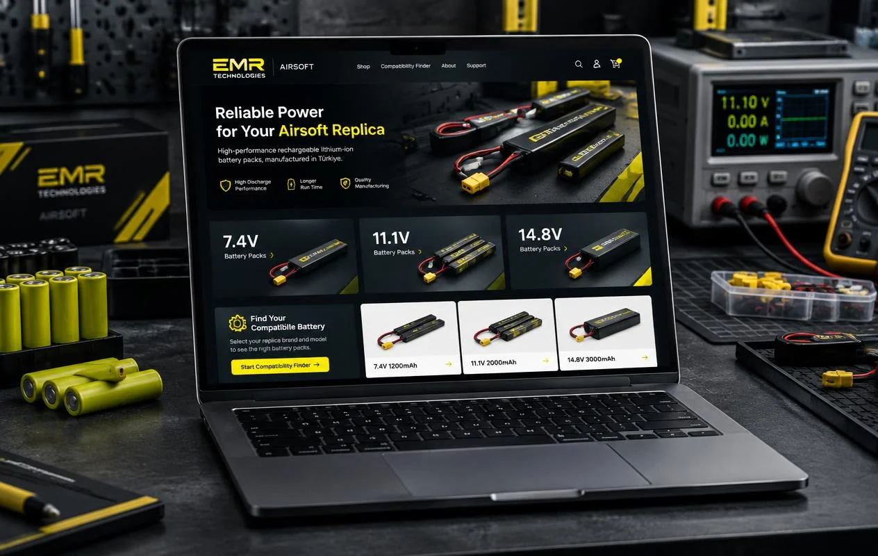 EMR Technologies Airsoft E-Ticaret Sitesi – mockup görseli