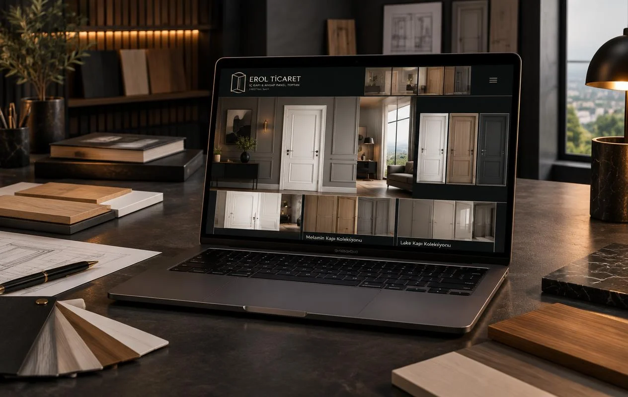 Erol Ticaret Amerikan Kapı Web Sitesi – mockup görseli