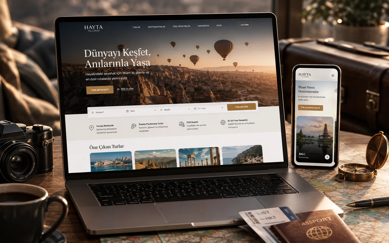 Hayta Yollarda Travel web sitesi proje görseli