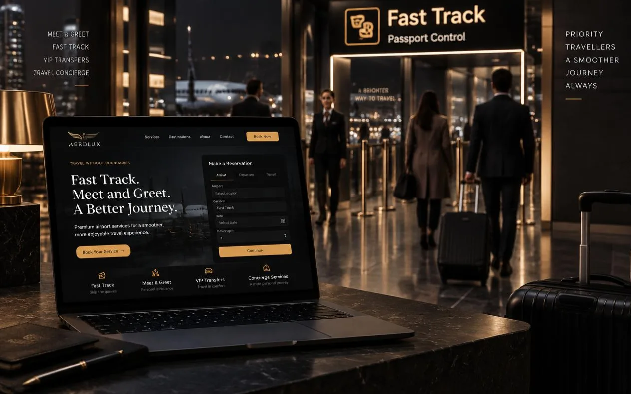 IST Airport Meet and Greet Web Sitesi – mockup görseli
