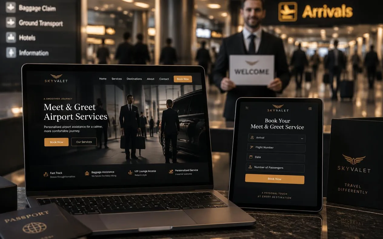 Istanbul Meet and Greet Services Web Sitesi – mockup görseli