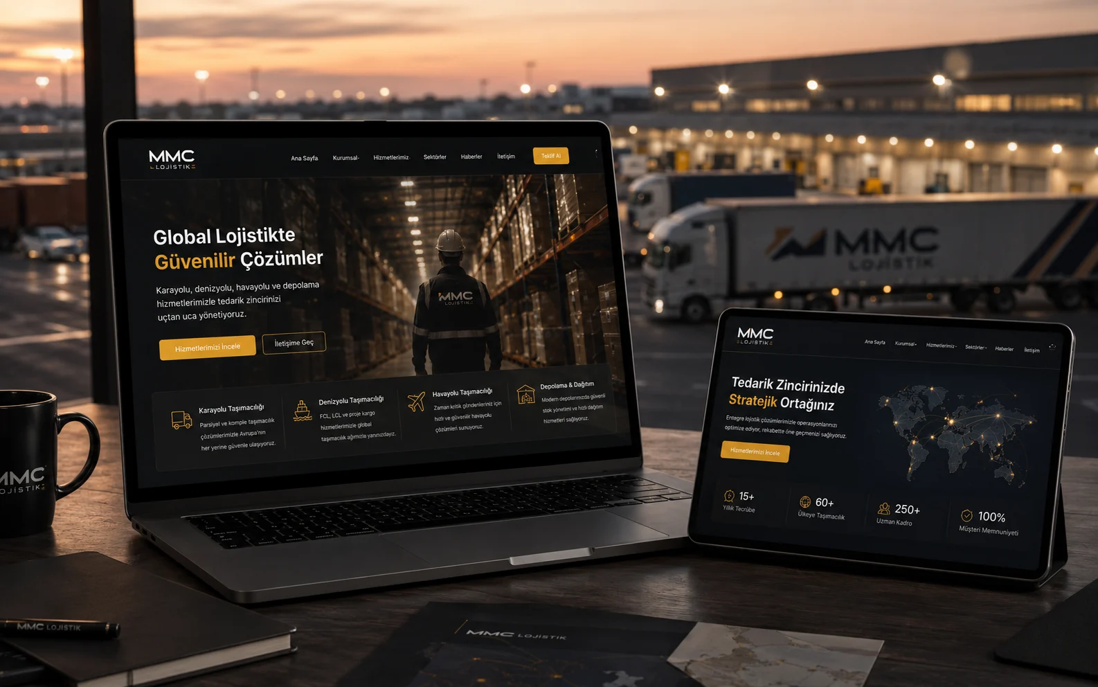 MMC Lojistik web sitesi proje görseli