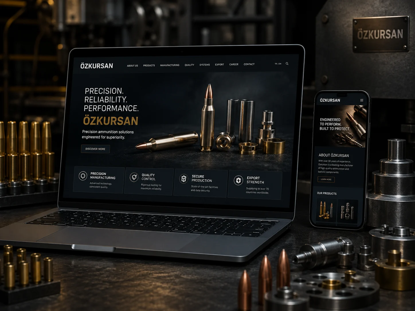 Özkursan web sitesi proje görseli