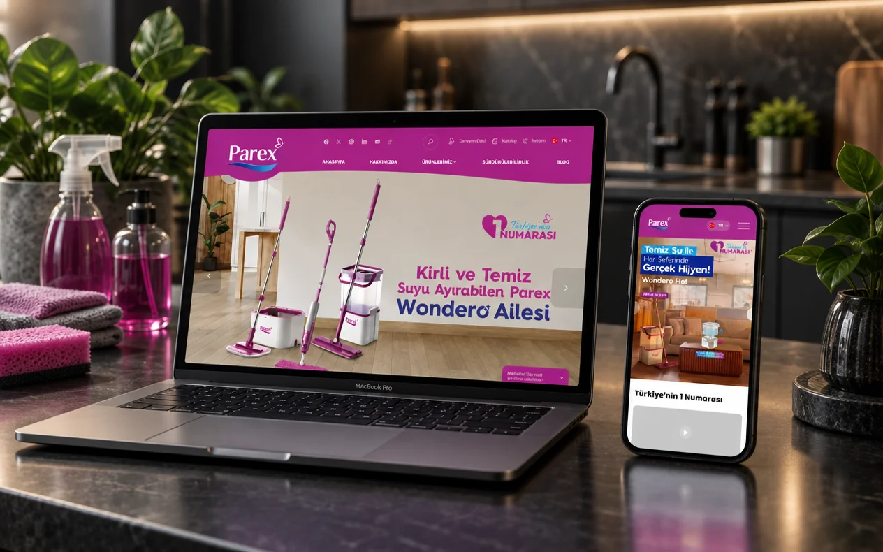 Parex SEO Çalışması – mockup görseli