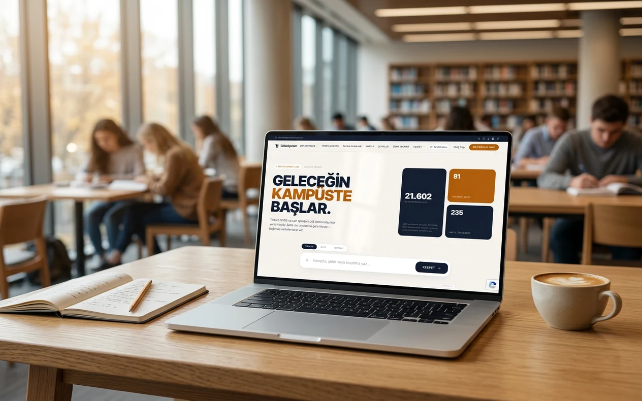 ünileniyorum Üniversite Rehberi Platformu – Web Tasarım projesi mockup görseli